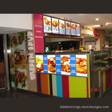 LED Light Box with Food Price List Menu Board for Kiosk Advertisng Display